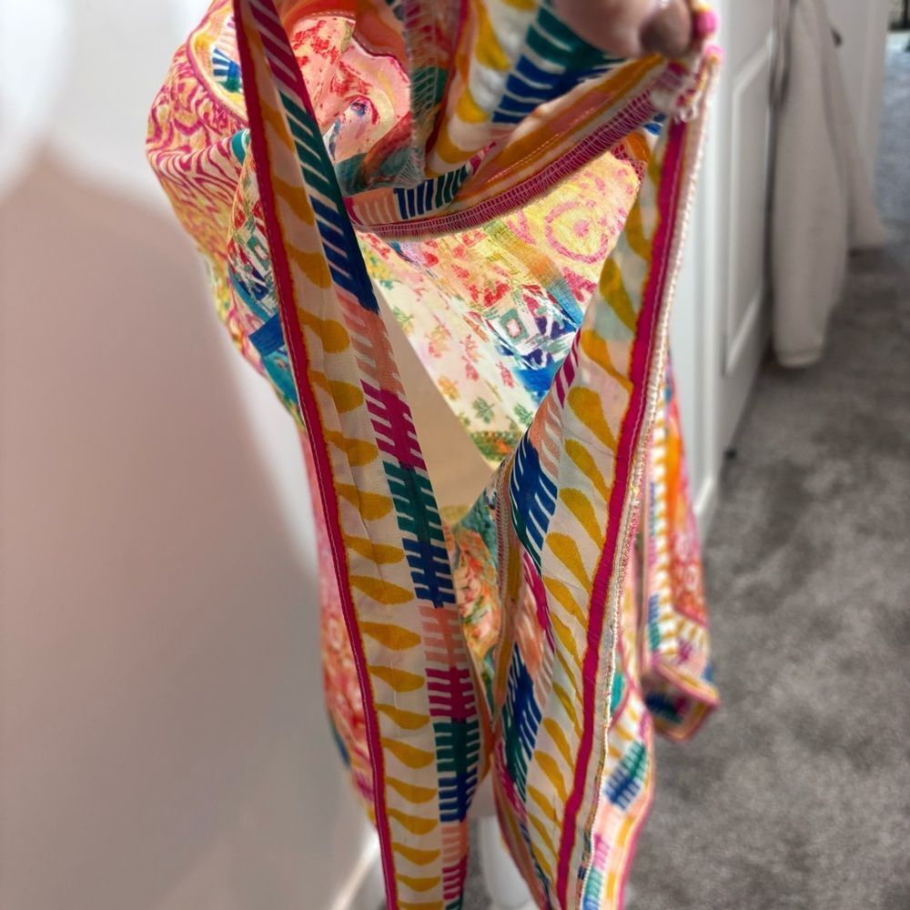 Tolani Raelyn hibiscus Kimono NEW with tags One Size embroidered, abstract, boho - Picture 6 of 15